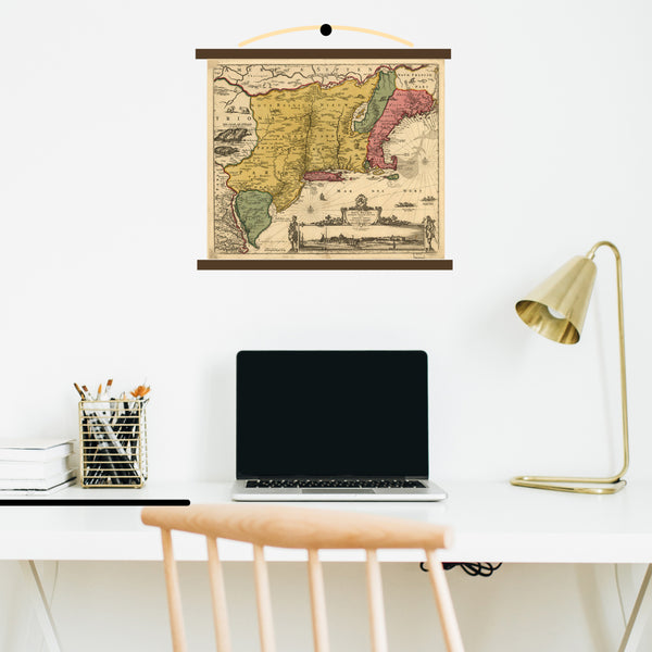 Antiguo mapa histórico de Holanda/Países Bajos | Mapas | cartel total