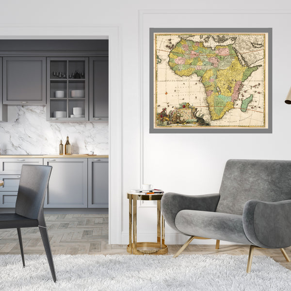 Old Vintage Map of Africa as a Poster | Maps | Totalposter