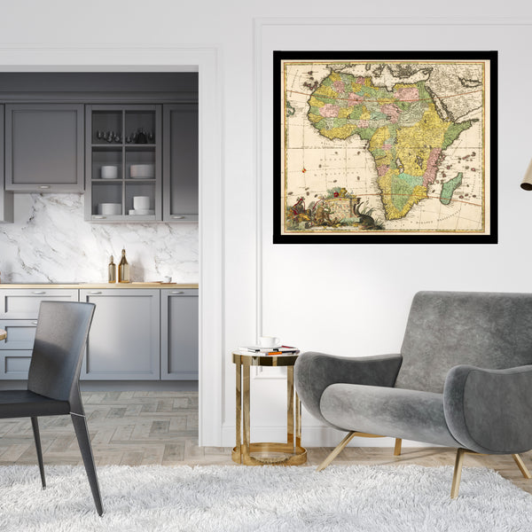 Old Vintage Map of Africa as a Poster | Maps | Totalposter