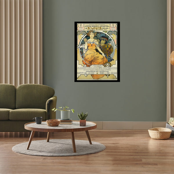 Impresión vintage de la Exposición Mundial Alphonse Mucha | Decoración del hogar | cartel total