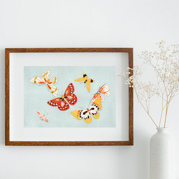 Hermoso estampado de mariposas | Arte japonés | Inspirador | cartel total