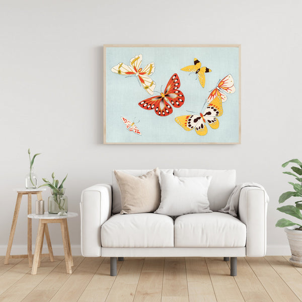 Hermoso estampado de mariposas | Arte japonés | Inspirador | cartel total