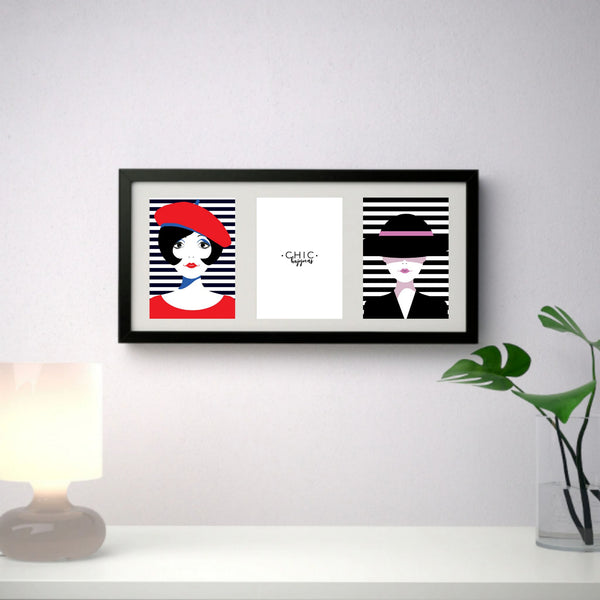 Chic Happens - paquete de 3 Impresiones elegantes arte de palabras contemporáneas | Decoración del hogar | cartel total