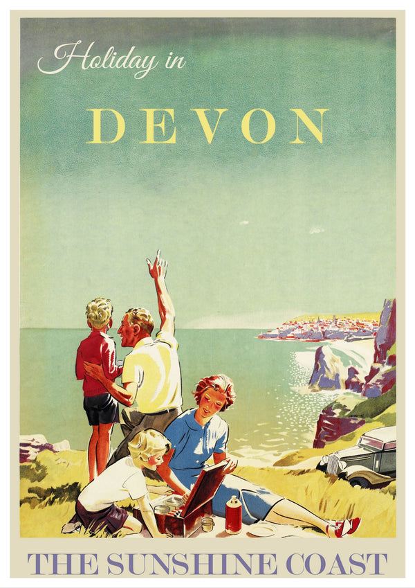 Devon | Vintage Travel Poster | England | Travel | Totalposter
