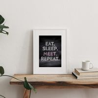 Comer dormir encontrarse repetir | Inspirador | Recuperación | cartel total
