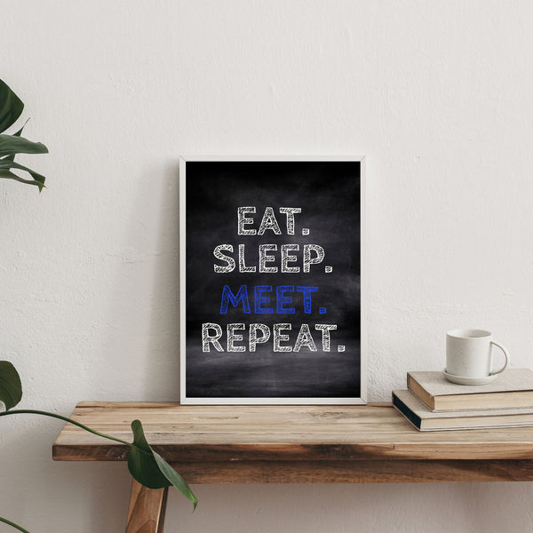 Comer dormir encontrarse repetir | Inspirador | Recuperación | cartel total