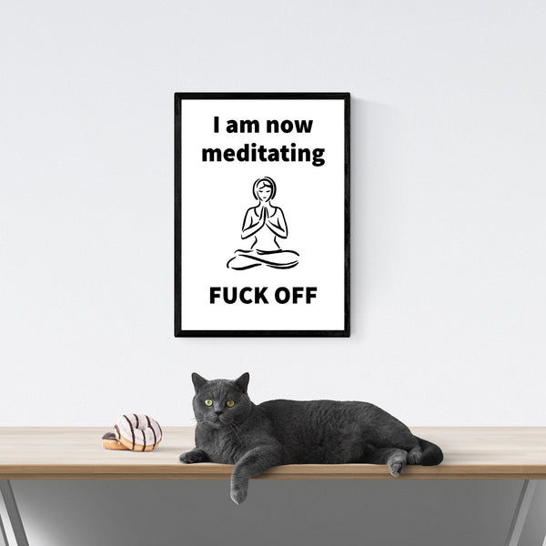 I am now meditating fuck off | Sweary | Totalposter