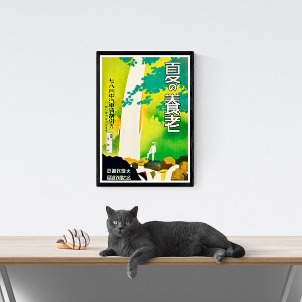 Travel Poster Japan Yoro Falls | Nippon Art | Japanese | Totalposter