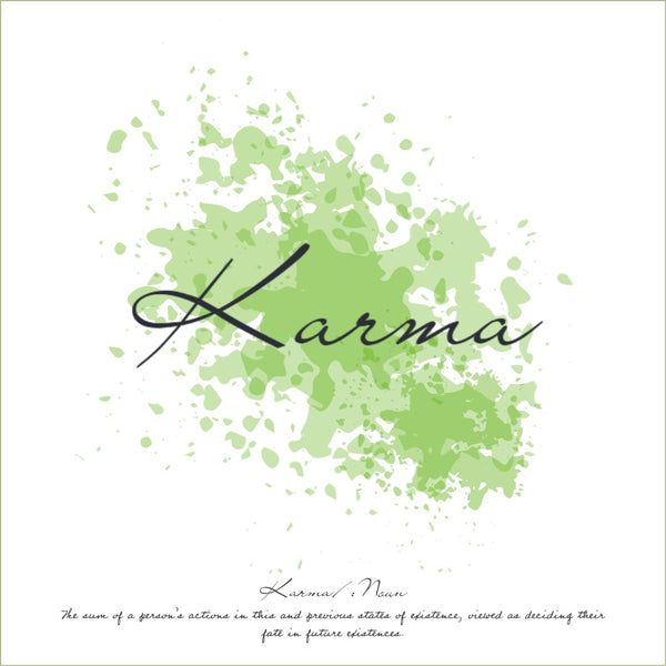 Karma - Spiritual Print with definition - square print | Inspirational | Totalposter