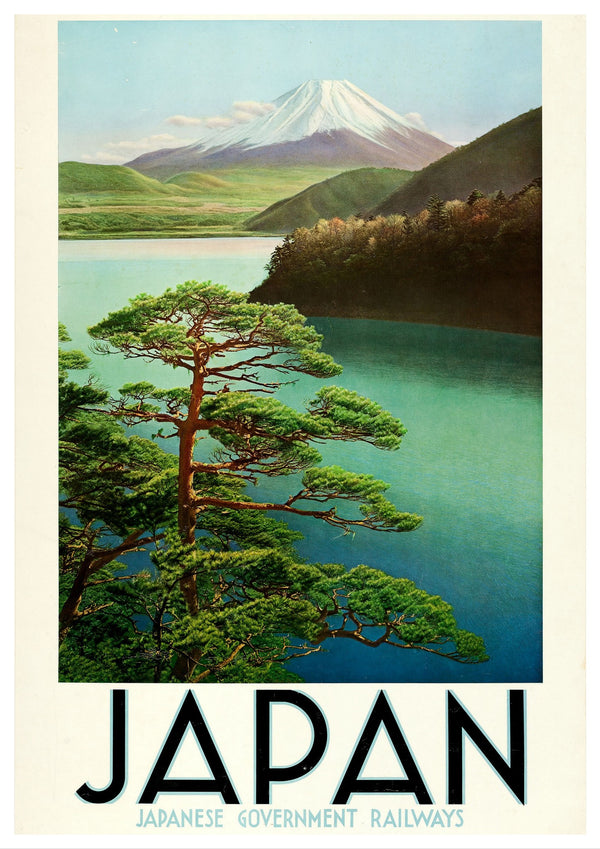 Póster de viaje Japón | Monte Inigualable | Arte japonés | japonés | Ferrocarril | cartel total