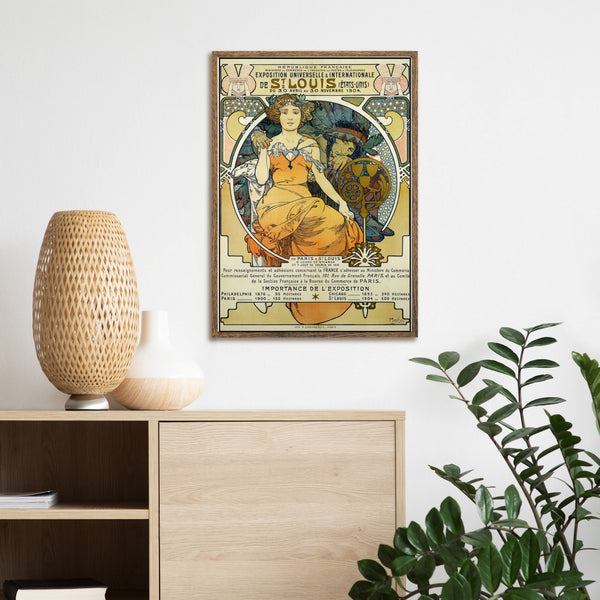 Impresión vintage de la Exposición Mundial Alphonse Mucha | Decoración del hogar | cartel total