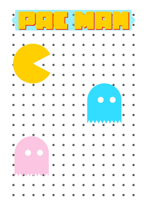 Pacman - Pacman imprimir arte contemporáneo | Años 80 | cartel total