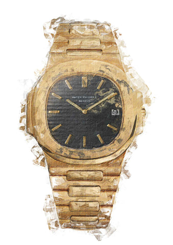 Patek Philippe Nautilus Solid Gold Vintage | Watch Poster Art