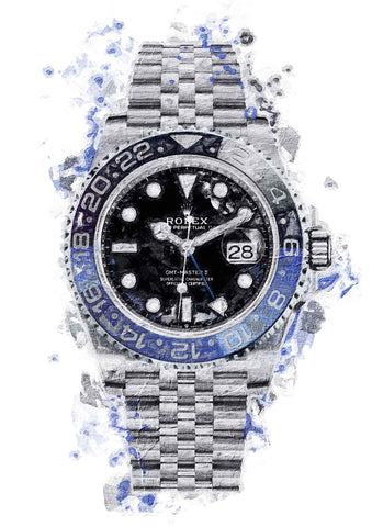 Rolex GMT Master 2 Batman Jubilee BLNR | Watch Art Poster