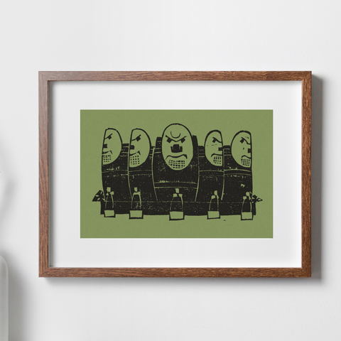 Gerrit Willem Dijsselhof impresiones de arte vintage - 5 caras de escudo | Decoración del hogar | cartel total 