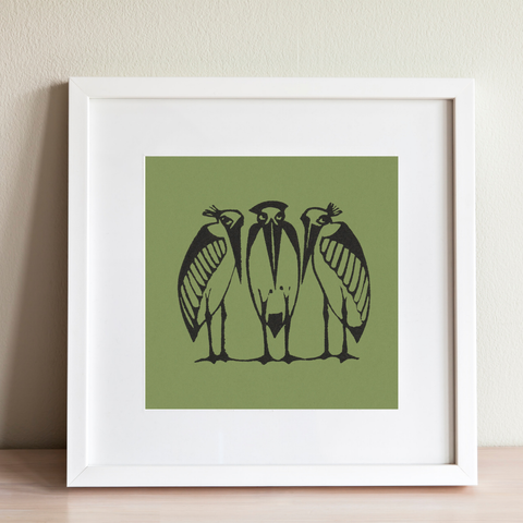 Gerrit Willem Dijsselhof impresiones de arte vintage - 3 maribúes | Decoración del hogar | cartel total 