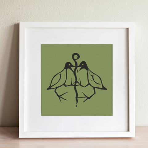 Gerrit Willem Dijsselhof impresiones de arte vintage - 2 pájaros | Decoración del hogar | cartel total 