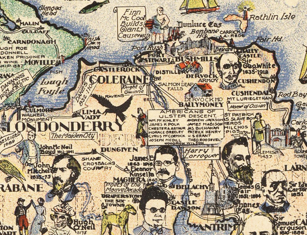 Old historic map of Ireland poster - Vintage Story of Ireland | Maps | Totalposter