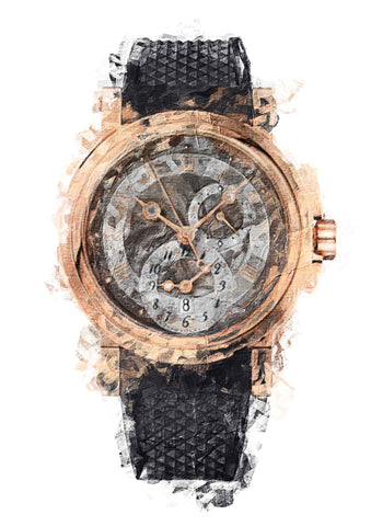 Breguet Marine Rose Gold Chronograph | Watch Poster Art