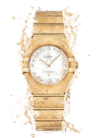 Omega Constellation 18k Yellow Gold watch | Watch Art Posters