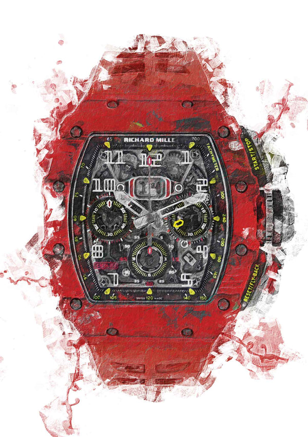 Richard Mille RM 11-03 Red Automatic winding flyback Chronograph Skeletonised, variable-geometry rotor, oversize date & mon