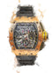 Richard Mille Gold case with black strap | Watch Art Posters