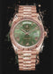 Rolex Day Date Rose Gold Olive Dial | Watch Art Posters