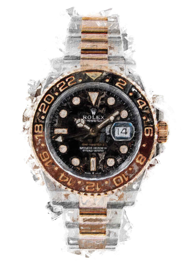 Rolex GMT Master 2 Rootbeer Steel & Rose Gold steel and gold sports watch