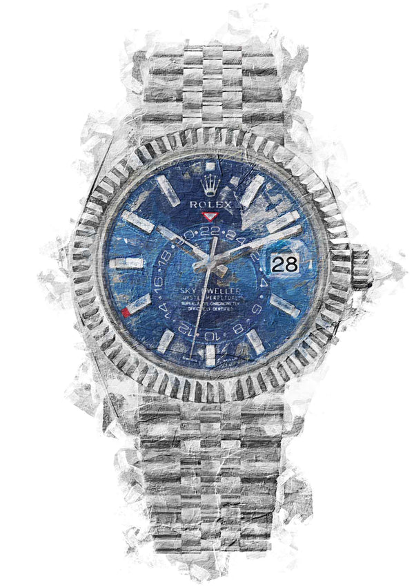 Rolex Skydweller Blue Dial Steel sports watch