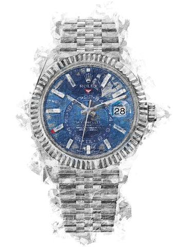 Rolex Skydweller Blue Dial Steel Sports | Watch Art Posters