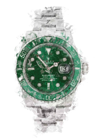 Rolex Submariner Hulk Sports | Watch Art Posters