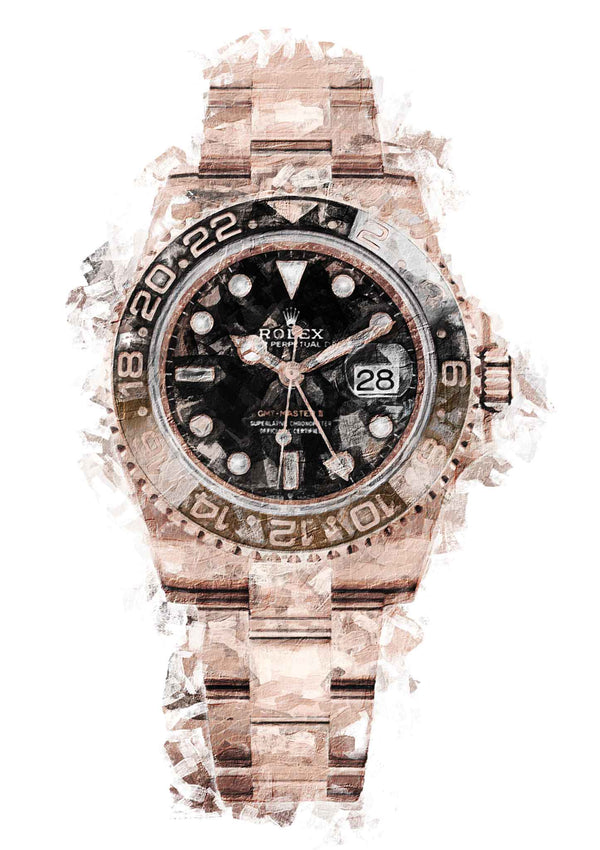  Rolex GMT Master 2 Rootbeer Solid Rose Gold sports watch and bracele