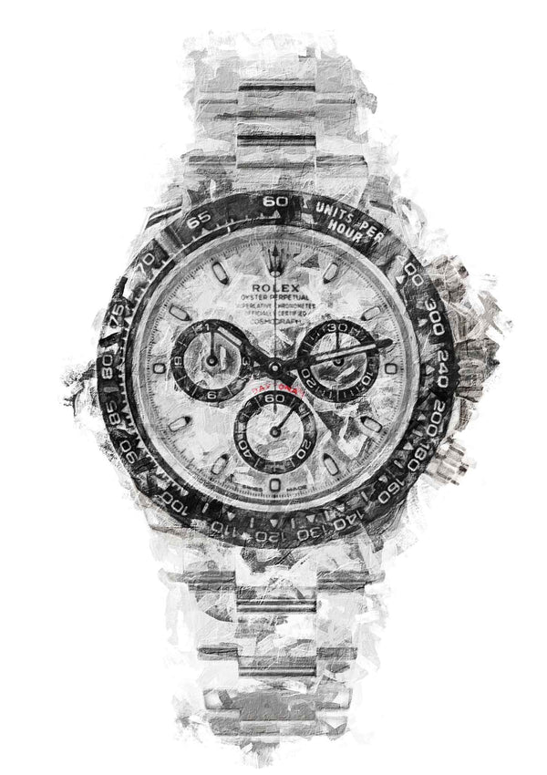 Rolex Daytona Cosmograph Panda steel sports wristwatch with white dial and black bez