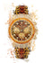 Rolex Daytona Cosmograph Leopard Ref 116598 wristwatch with Leopard print design and matching strap on whi