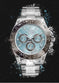 Rolex Daytona Platinum Ice Blue wristwatch on black | Watch Art Poster