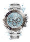 Rolex Daytona Platinum Ice Blue wristwatch on white | Watch Art Posters