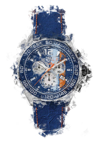 Tag Heuer Formula 1 Gulf Special Edition | Watch Art Posters