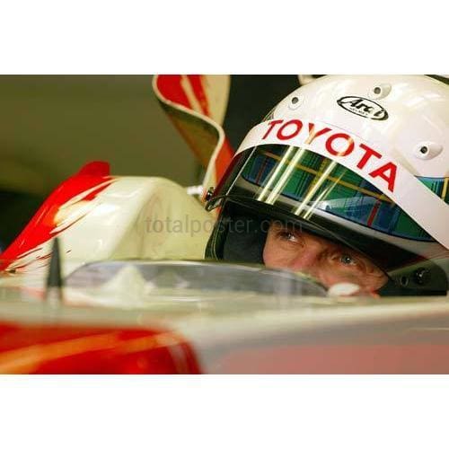 Allan McNish / Toyota talks to this engineer during testing at Barcelona | TotalPoster