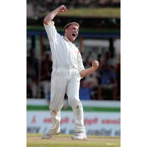 Andrew Flintoff celebrates the wicket of Marvyn Attapatu during the England cricket tour of Sri Lanka at Galle International Stadium | TotalPoster