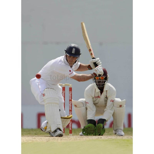Andrew Strauss in action during the 2nd cricket test match between England and the West Indies in Antigua | TotalPoster