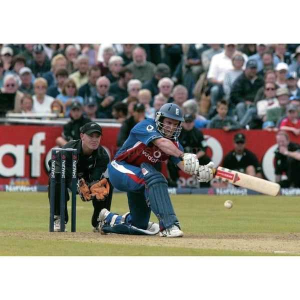 Andrew Strauss in action during the England v New Zealand Natwest Series One Day International match at Bristol | TotalPoster