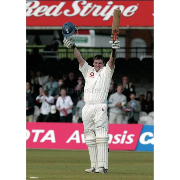 Andrew Strauss celebrates reaching his century on debut during the England v New Zealand npower First Test at Lords | TotalPoster