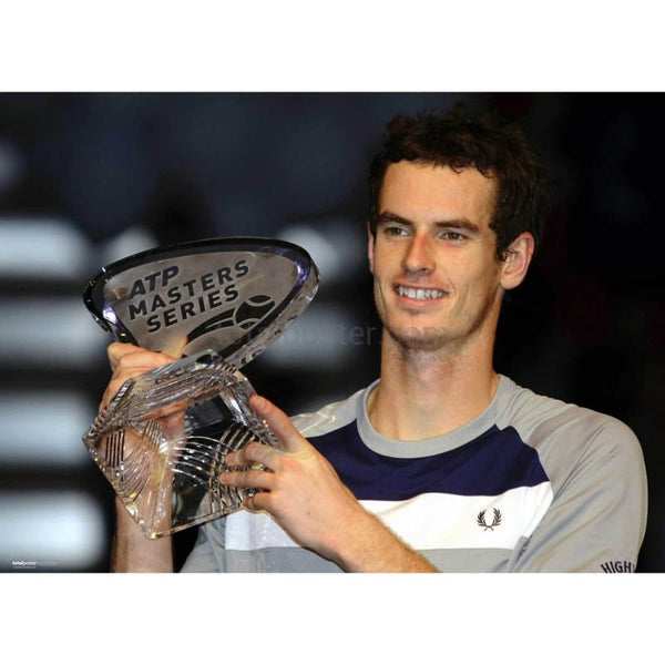 Andy Murray celebrates with the trophy after winning the ATP masters TotalPoster