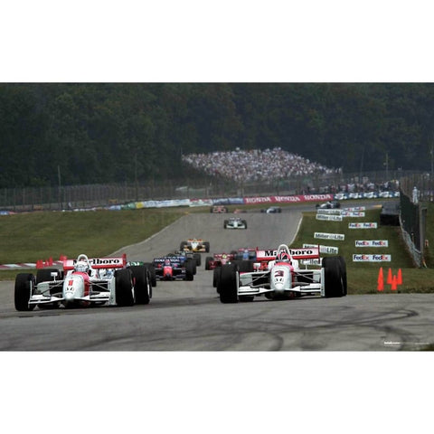 Castroneves y De Ferrán | Pósteres históricos de deportes de motor | TotalPoster