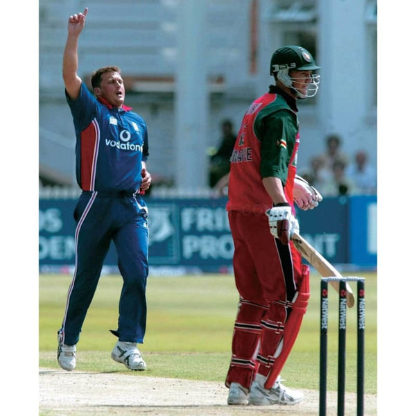Darren Gough takes the wicket of Douglas Marillier during the England v Zimbabwe Natwest Challenge One Day International at Trent Bridge | TotalPoster