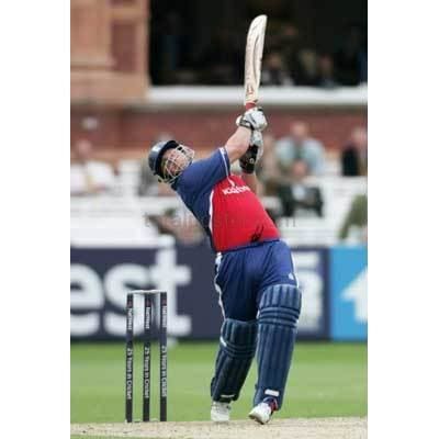 Darren Gough hits out during the NatWest Series One Day International Final between Australia and England at Lords | TotalPoster