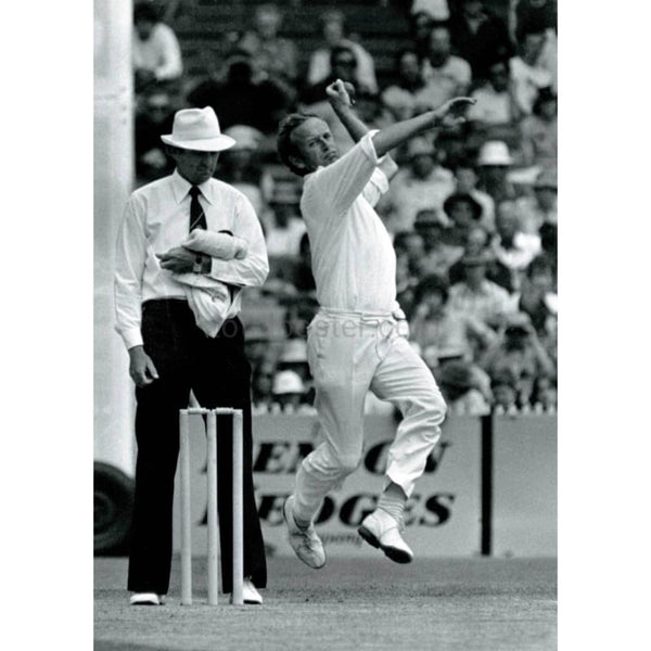 Derek Underwood in action during the Ashes cricket test series in Melbourne | TotalPoster