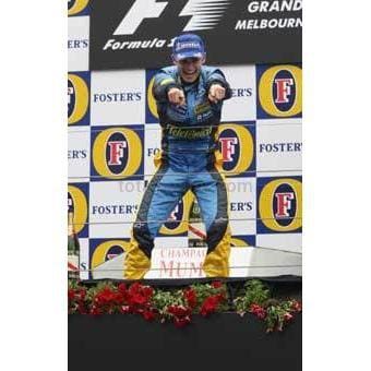 Giancarlo Fisichella celebrates his win after the Australian Grand Prix at Albert Park Melbourne | TotalPoster