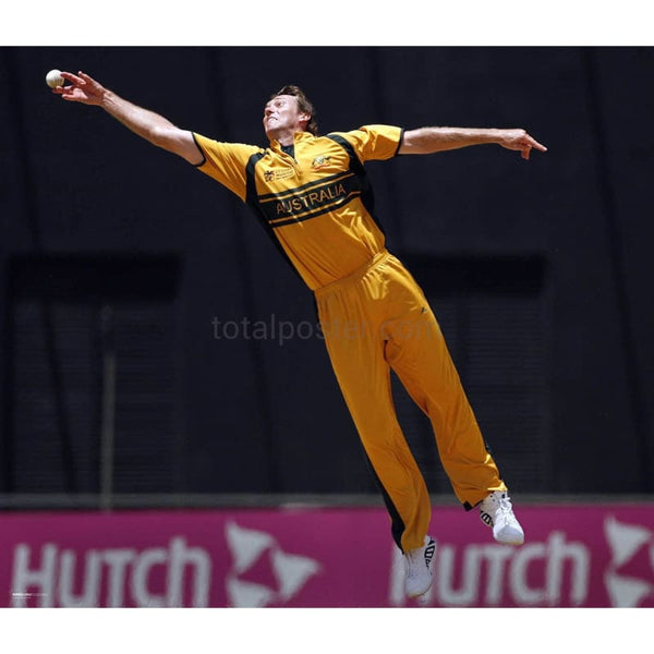 Australia's Glenn McGrath reaches for a ball during the World Cup cricket Super Eights match against Sri Lanka in St. George's on Grenada | TotalPoster