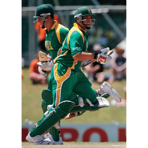 Graeme Smith and Jacques Kallis run between the wickets during thei World Cup cricket match between South Africa and The Netherlands | TotalPoster